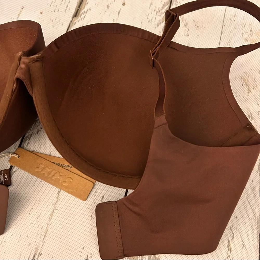 SKIMS 34DD Ultimate Push Up Plunge Bra - Cocoa - NWT